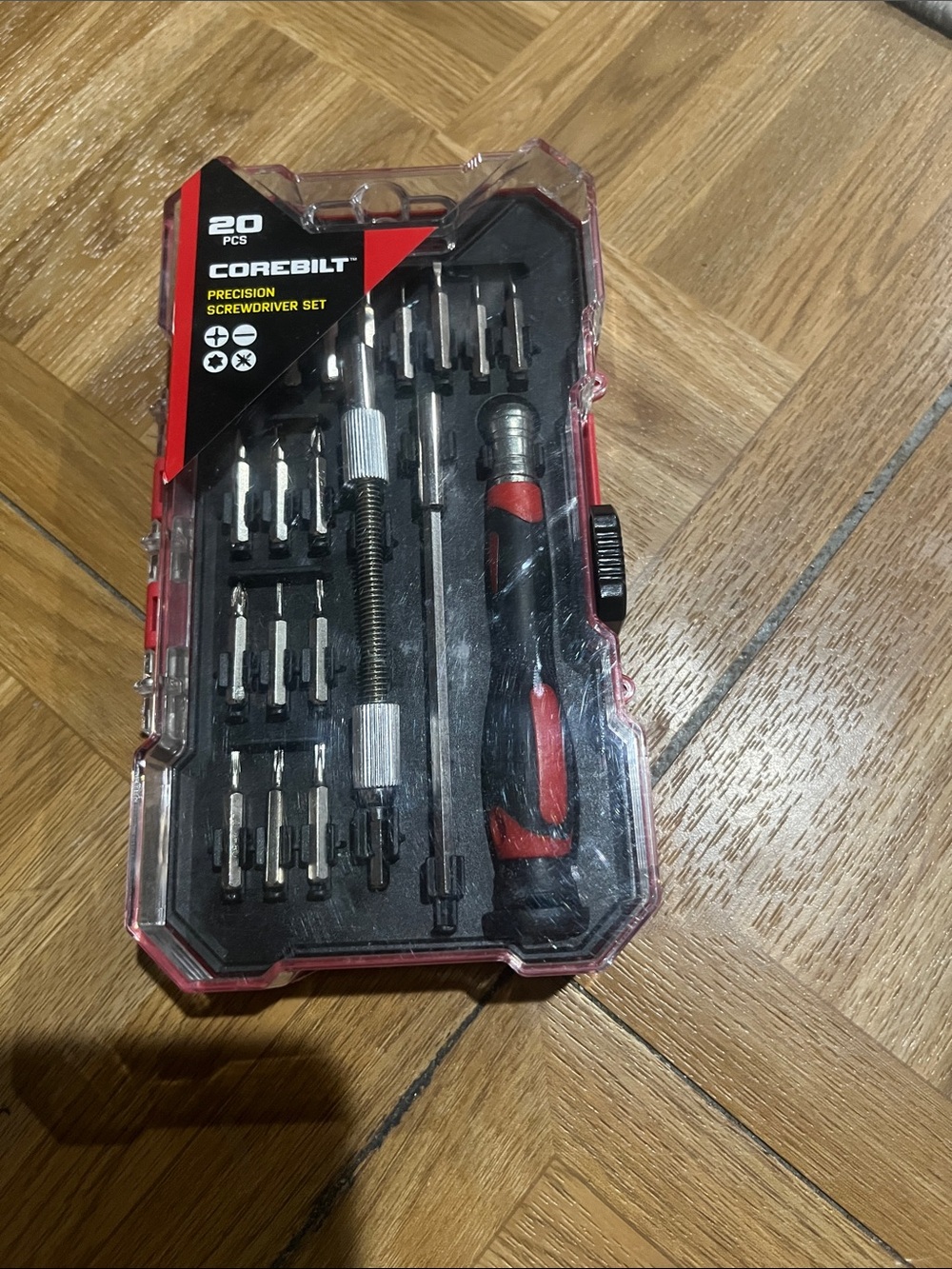 20-Piece Precision Screwdriver Set - Black & Red